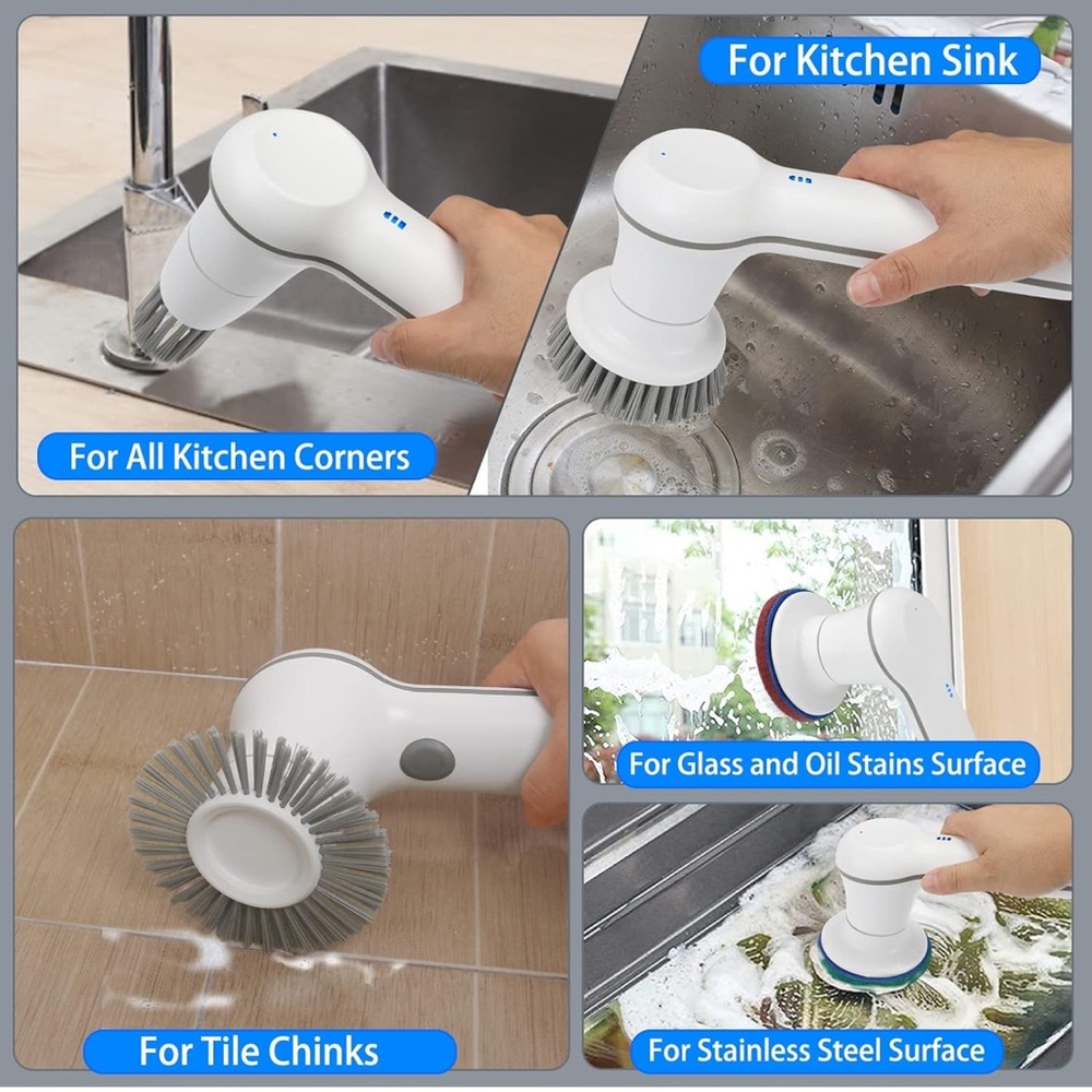 NWT Electric spin scrubber bathroomm kitchen cleaner - Picture 3 of 7